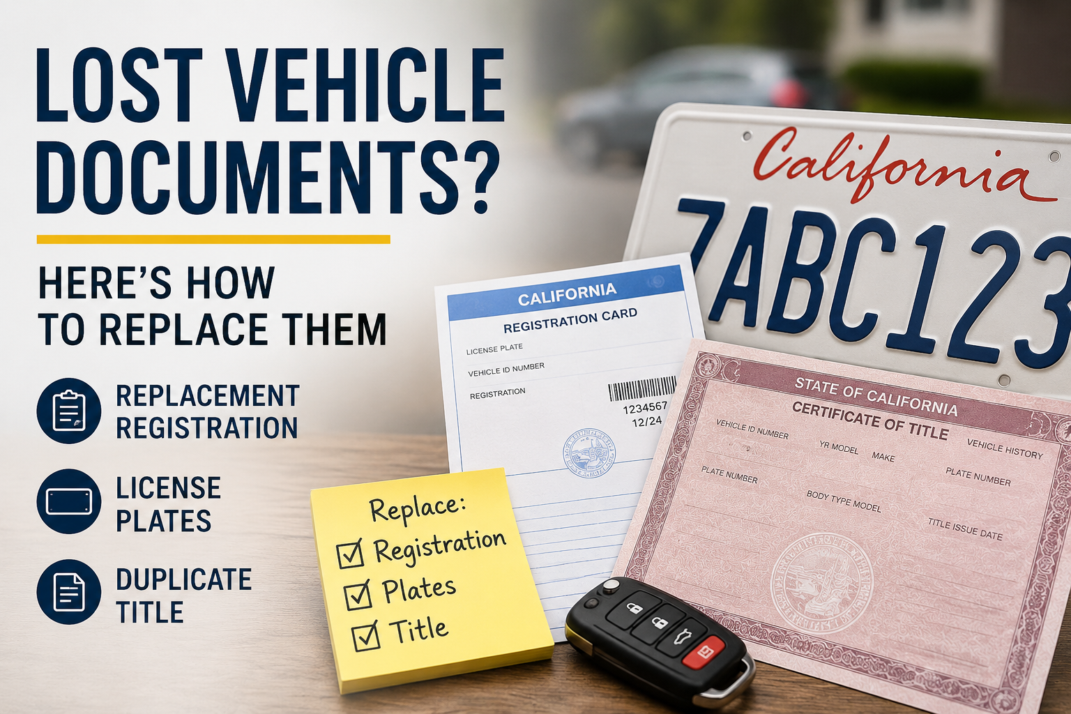 Lost Vehicle Documents? Here’s How To Replace Them